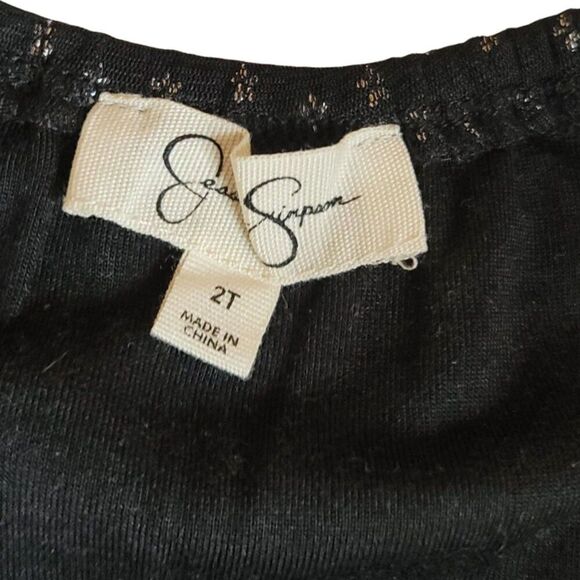 Jessica Simpson Black Sheer Sparkle Outer Layer Sleeveless Dress Size 2T - Picture 4 of 4